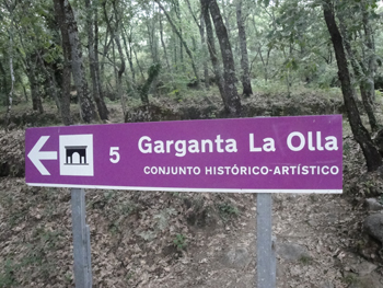 Camino que sale del monasterio hacia la Garganta.